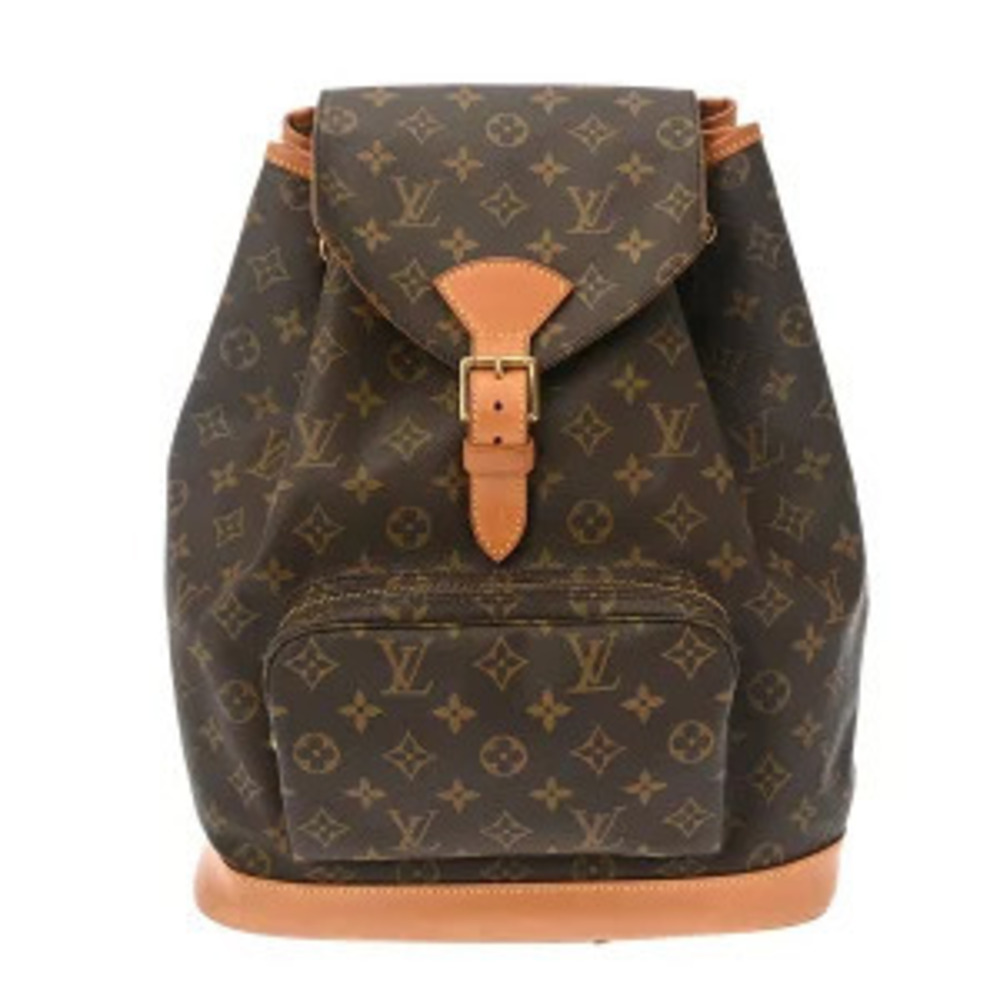 Louis Vuitton Monogram Montsouris Brown Canvas Backpack Daypack Bag